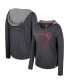 ფოტო #1 პროდუქტის Women's Alabama Tide Distressed Heather Long Sleeve Hoodie T-shirt