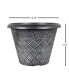 Фото #2 товара Outdoor Diamond Banded Plastic Planter Silver 14.75 Inches