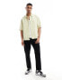 Calvin Klein Jeans Linen Cotton Short Sleeve Shirt in Green Haze