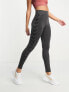 Hummel – Nahtlose Leggings in Schwarz mit halbhohem Bund