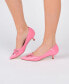 ფოტო #7 პროდუქტის Women's Lutana Wide Width Pointed Toe Kitten Heel Pumps