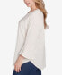 ფოტო #4 პროდუქტის Plus Size Ballet Neck Luxe Smocked Top with Ruffle Sleeves