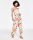 Фото #1 товара Women's Floral-Print Pull-On Wide-Leg Pants, Created for Macy's