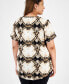 ფოტო #2 პროდუქტის Plus Size Lush Print V-Neck Top, Created for Macy's