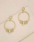 ფოტო #2 პროდუქტის 18K Gold Multi-Ring Slider Women's Earrings