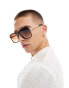 Фото #1 товара River Island brow bar sunglasses in brown