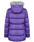 Big Girls Solid Quilt Puffer Coat & Plaid Scarf