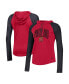 Women's Red Maryland Terrapins Gameday Mesh Performance Raglan Hooded Long Sleeve T-shirt