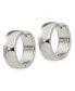 Stainless Steel Polished Hinged Hoop Earrings