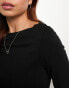 Vero Moda three quarter length sleeve jersey top in black