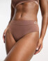 Фото #1 товара Ellesse seamfree bralette and high waisted thong in brown