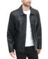 Men's Faux Leather Zip-Front Jacket