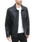 Фото #4 товара Men's Faux Leather Zip-Front Jacket