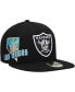 Men's Black Las Vegas Raiders Stateview 59FIFTY Fitted Hat