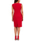 Notched-Neck Sheath Dress