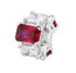 Фото #1 товара Fancy Passion Ruby FPR02 Sparkling Silver Pendant