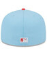 ფოტო #5 პროდუქტის Men's Light Blue, Red Oakland Athletics Spring Color Two-Tone 59FIFTY Fitted Hat