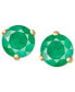 ფოტო #1 პროდუქტის 14k Gold Earrings, Emerald Stud (3/4 ct. t.w.)