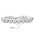 ფოტო #2 პროდუქტის Simple Plain Hand Strung Polish Round Light Weight Sterling Silver Bead 10MM Ball Strand Bracelet For Women 8 Inch