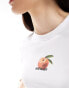 JJXX baby t-shirt with stay peachy chest print in white weiß, L - EU 40-42 - фото #4