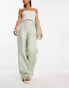 & Other Stories linen blend tailored trousers in pastel green