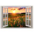 Фото #3 товара Bild Fenster Sonnenuntergang Blumen