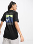 Фото #1 товара The North Face Faces Everest back print boyfriend fit t-shirt in black