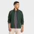 Фото #1 товара Men's Casual Fit Stand Up Zip-Up Sweatshirt - Goodfellow & Co Forest Green XL