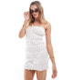 ASOS DESIGN cami strap with ruching mini dress in white Белый, 38 - фото #1