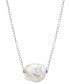 ფოტო #1 პროდუქტის Cultured Natural Color Freshwater Pearl (12-14mm) 18" Pendant Necklace in Sterling Silver
