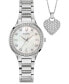 ფოტო #1 პროდუქტის Women's Classic Crystal Stainless Steel Bracelet Watch Box Set 30mm