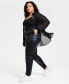 Фото #3 товара Plus Size Faux-Leather Straight-Leg Pants, Created for Macy's