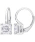 Moissanite Square Shape Leverback Earrings (3 ct. t.w.) in Sterling Silver