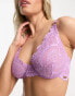 Фото #8 товара We Are We Wear Fuller Bust high apex non padded plunge bra in violet