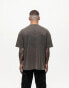 Фото #3 товара Good For Nothing oversized t-shirt with angel back print in brown