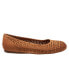 Фото #1 товара Softwalk Sonoma S1862-227 Womens Brown Narrow Leather Ballet Flats Shoes