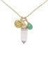 ფოტო #1 პროდუქტის Crystal Gemstone Charm Necklace