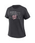 ფოტო #3 პროდუქტის Women's Charcoal Washington Nationals Oversized Boyfriend T-shirt