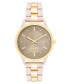 ფოტო #1 პროდუქტის Women's Quartz Light Pink and Gold-Tone Link Bracelet Watch, 35mm