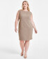 ფოტო #1 პროდუქტის Plus Size Cap-Sleeve Shell Dress