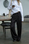 Фото #3 товара Широкие брюки из сатина ZARA