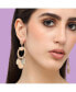 ფოტო #2 პროდუქტის Women's Dented Drop Earrings