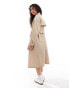 Фото #3 товара Pimkie belted longline trench coat in ecru