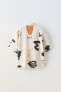 Фото #4 товара Рубашка из смесового льна с абстрактным принтом ZARA