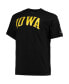ფოტო #2 პროდუქტის Men's Black Iowa Hawkeyes Big and Tall Arch Team Logo T-shirt