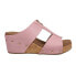 Фото #1 товара Corkys Taboo Studded Embossed Wedge Womens Pink Casual Sandals 41-0262-BLSH