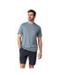 Фото #1 товара Men's Tech Jacquard Short Sleeve Crew Neck T-Shirt