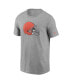 Фото #3 товара Men's Heathered Gray Cleveland Browns Primary Logo T-shirt