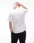 Фото #2 товара Topman oversized fit t-shirt with skull and words embroidery in white