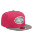 Фото #3 товара Men's Pink, Gray New York Jets 2-Tone Color Pack 9FIFTY Snapback Hat